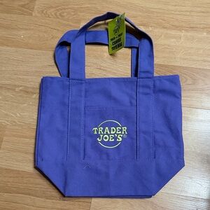 NWT Trader Joes Halloween mini tote bag, Brand New Limited Edition Purple